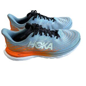 Excellent  Hoka Mach 5 Men's Size 10D Running Shoes Blue & Orange